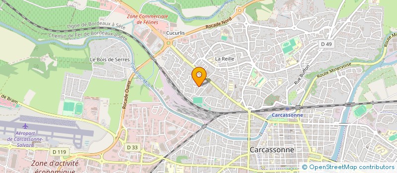 localisation de l'entreprise MADAME MANANE BAGHDADYAN  CARCASSONNE