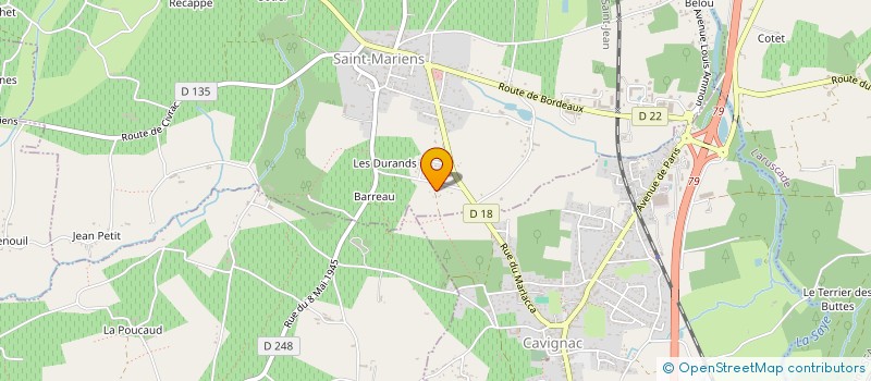 localisation de l'entreprise MADAME MANDY BARREAU  SAINT-MARIENS