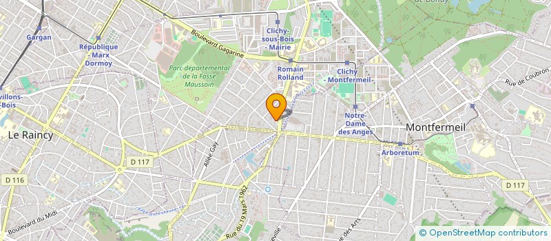 localisation de l'entreprise MADAME MANEL BOUBAYA à CLICHY-SOUS-BOIS