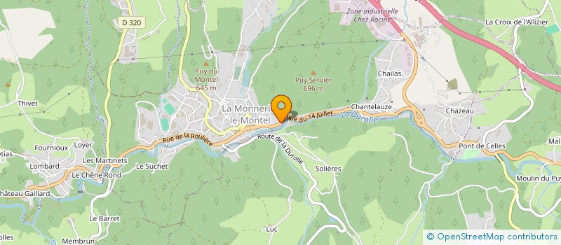 localisation de l'entreprise MADAME MANNEL AIBOUT  LA MONNERIE-LE-MONTEL