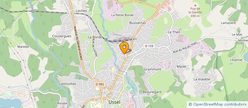 localisation de l'entreprise MADAME MANNON DESCLOMESNIL  USSEL