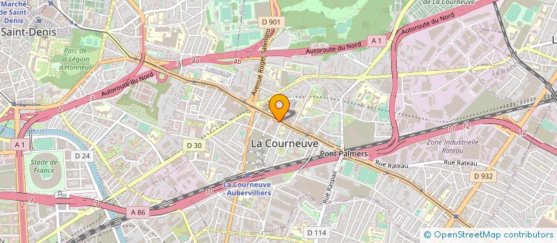 localisation de l'entreprise MADAME MANOGO MEITE à LA COURNEUVE