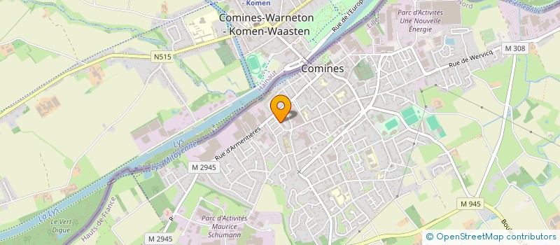 localisation de l'entreprise MADAME MANOLINE PHANITHAVONG  COMINES