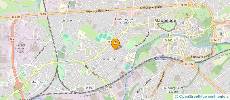 localisation de l'entreprise MADAME MANON ADAM  MAUBEUGE