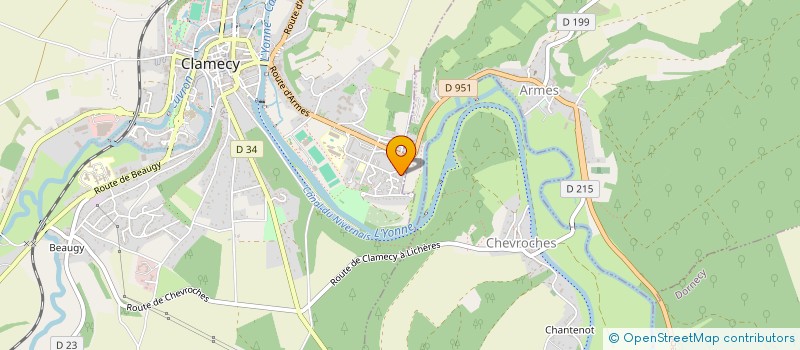 localisation de l'entreprise MADAME MANON ALVES à CLAMECY