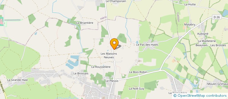 localisation de l'entreprise MADAME MANON BADEAU à GRANDCHAMP-DES-FONTAINES