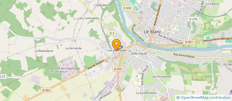 localisation de l'entreprise MADAME MANON BAILLARGEAT à LE BLANC