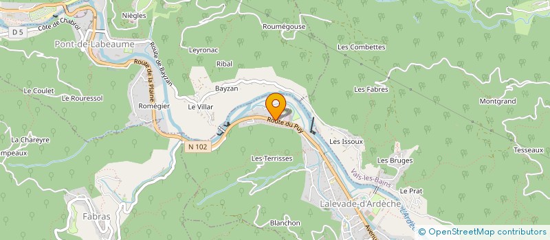 localisation de l'entreprise MADAME MANON BAILLIEZ à LALEVADE-D'ARDECHE
