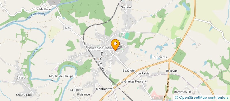 localisation de l'entreprise MADAME MANON BARDIEUX à PEYRAT-DE-BELLAC