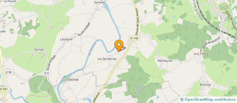 localisation de l'entreprise MADAME MANON BORDERIE-PASQUET  ALLASSAC