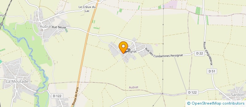 localisation de l'entreprise MADAME MANON BOUTERIGE  AUBIAT