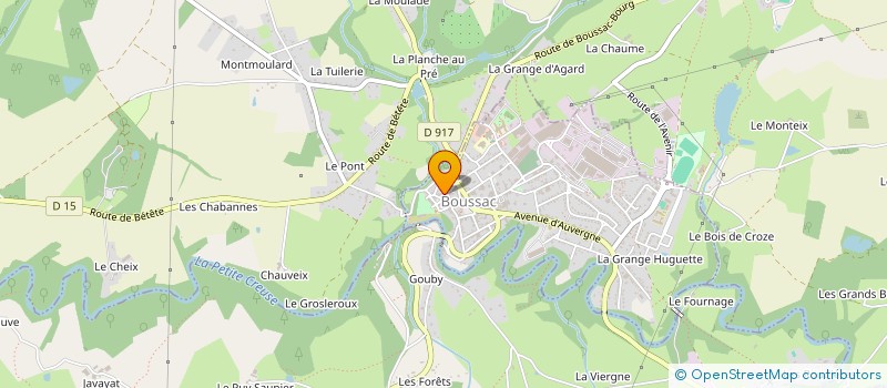 localisation de l'entreprise MADAME MANON CHAPY à BOUSSAC