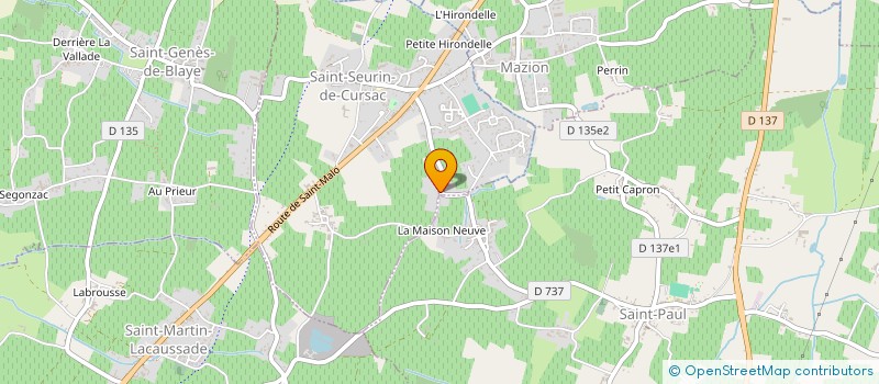 localisation de l'entreprise MADAME MANON COUTURAS  SAINT-SEURIN-DE-CURSAC