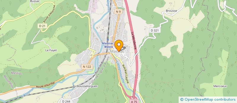 localisation de l'entreprise MADAME MANON CREGUT à MASSIAC