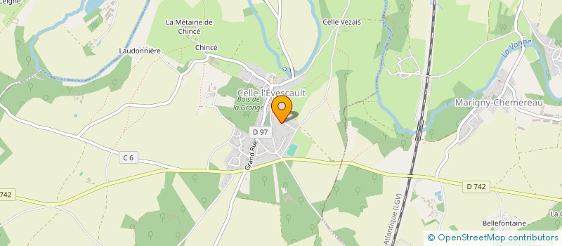 localisation de l'entreprise MADAME MANON DESCARGUES  CELLE-LEVESCAULT