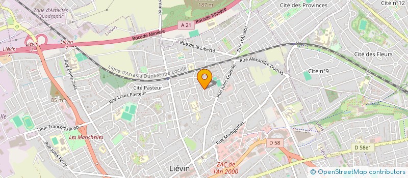 localisation de l'entreprise MADAME MANON DEVOSSEL  LIEVIN