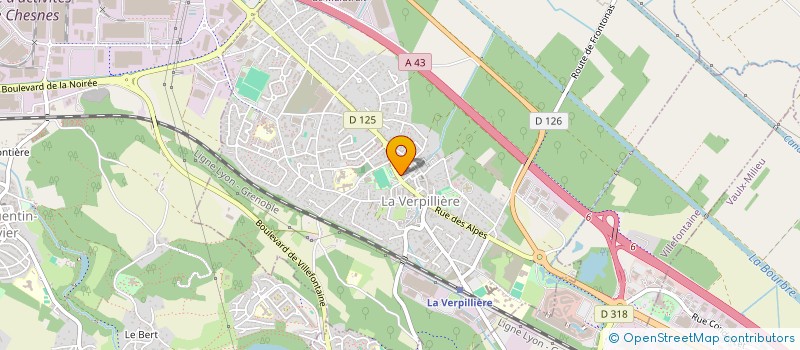 localisation de l'entreprise MADAME MANON GAGNERET  LA VERPILLIERE