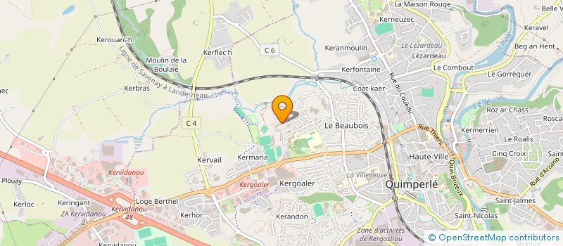 localisation de l'entreprise MADAME MANON GALOYER  QUIMPERLE