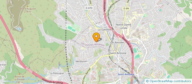 localisation de l'entreprise MADAME MANON GAUTHIER à LES PENNES-MIRABEAU