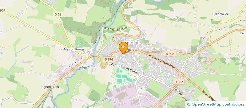 localisation de l'entreprise MADAME MANON GIROT à DOMFRONT EN POIRAIE