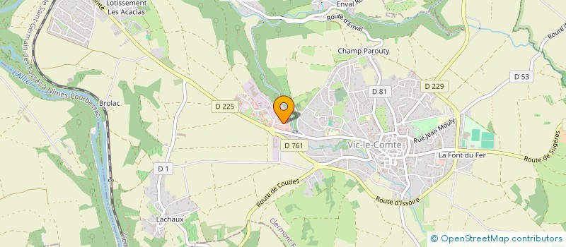 localisation de l'entreprise MADAME MANON GOURRAUD  VIC-LE-COMTE