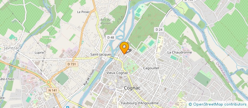 localisation de l'entreprise MADAME MANON GRATEAUD  COGNAC