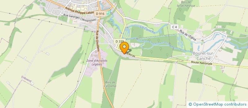 localisation de l'entreprise MADAME MANON HUBERT  FREVENT