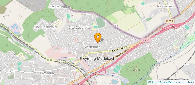 localisation de l'entreprise MADAME MANON JACQUELIN  FREYMING-MERLEBACH