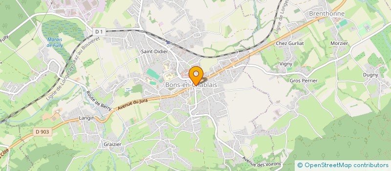 localisation de l'entreprise MADAME MANON JACQUIER  BONS-EN-CHABLAIS