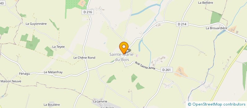 localisation de l'entreprise MADAME MANON JEAN  SAINTE-MARIE-DU-BOIS