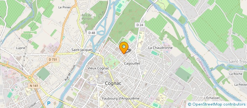 localisation de l'entreprise MADAME MANON LABAQUERE à COGNAC