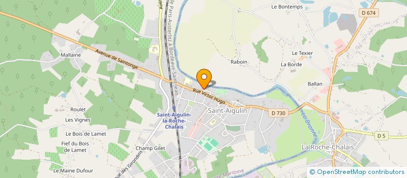 localisation de l'entreprise MADAME MANON LARGEAU  SAINT-AIGULIN