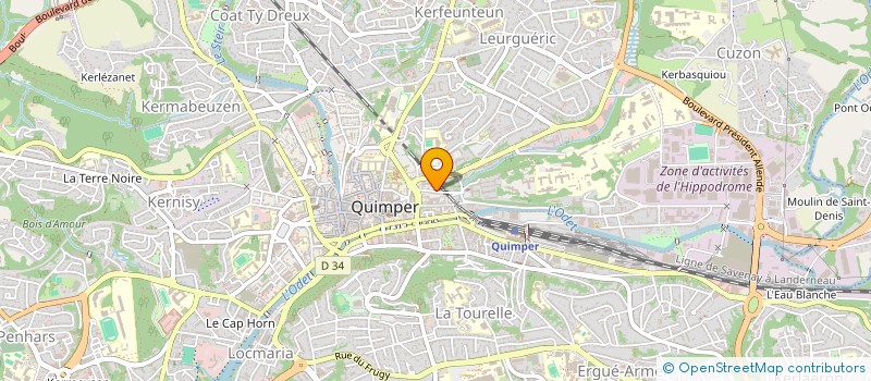 localisation de l'entreprise MADAME MANON LE CAIN à QUIMPER