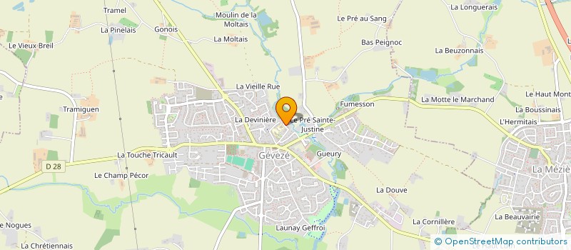 localisation de l'entreprise MADAME MANON LE RAY  GEVEZE