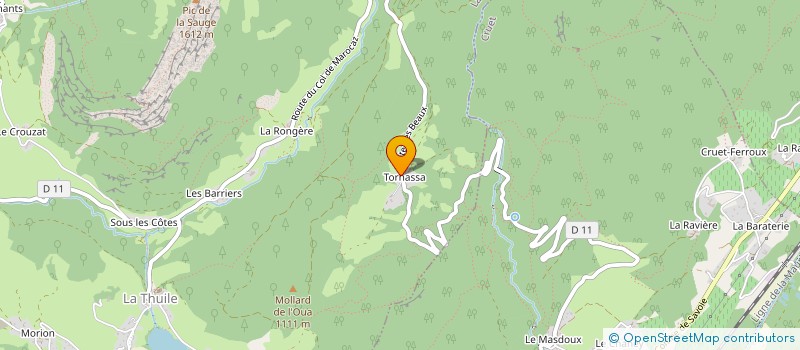 localisation de l'entreprise MADAME MANON LEMONNIER  LA THUILE