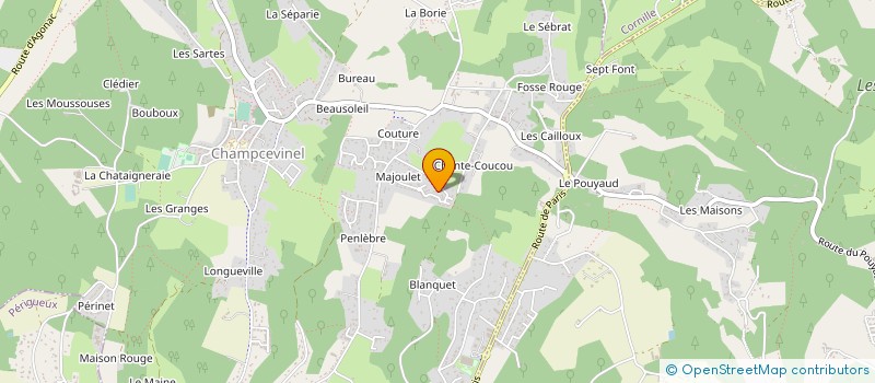 localisation de l'entreprise MADAME MANON LESTRADE à CHAMPCEVINEL