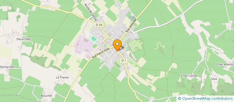 localisation de l'entreprise MADAME MANON LHOSTIS  SEGONZAC