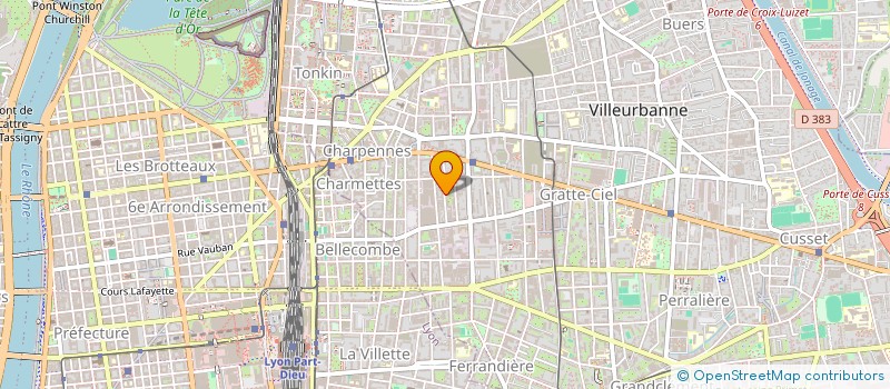 localisation de l'entreprise MADAME MANON LIONNET  VILLEURBANNE