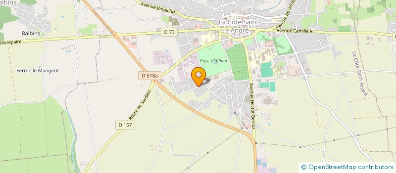 localisation de l'entreprise MADAME MANON LUGAZ  LA COTE-SAINT-ANDRE