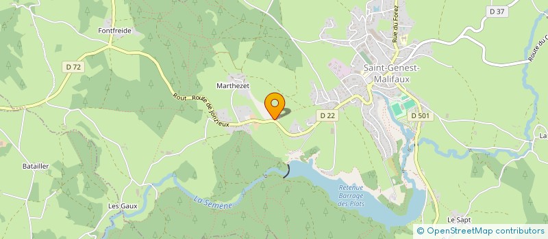 localisation de l'entreprise MADAME MANON MOUNARD  SAINT-GENEST-MALIFAUX