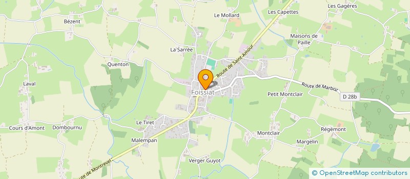 localisation de l'entreprise MADAME MANON PEULET  FOISSIAT