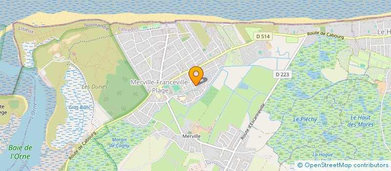 localisation de l'entreprise MADAME MANON PIERRE  MERVILLE-FRANCEVILLE-PLAGE