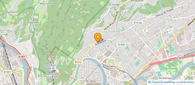 localisation de l'entreprise MADAME MANON PILLET à LA TRONCHE