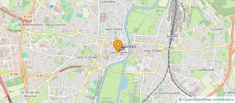 localisation de l'entreprise MADAME MANON PRUVOST  SAINTES