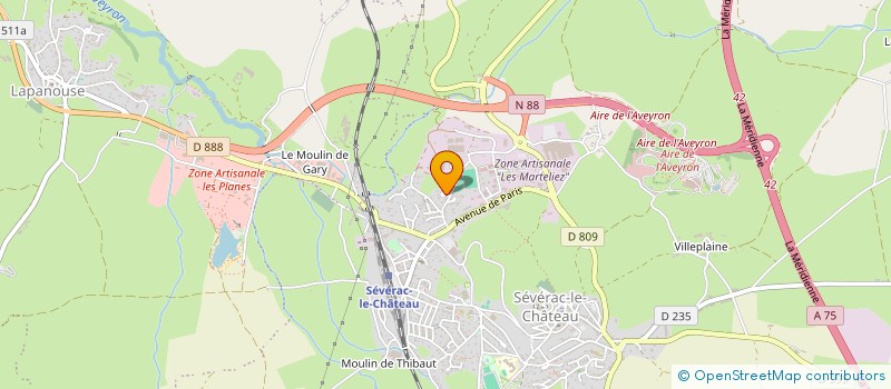 localisation de l'entreprise MADAME MANON REVERSAT  SEVERAC D'AVEYRON