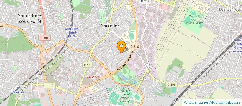 localisation de l'entreprise MADAME MANON RIBEIRO  SARCELLES