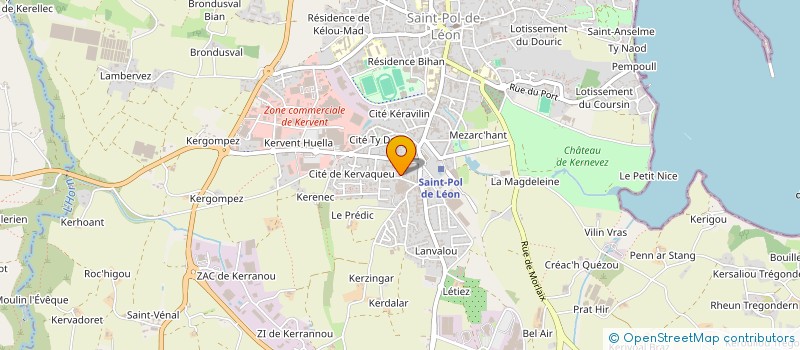localisation de l'entreprise MADAME MANON RIOU à BREST