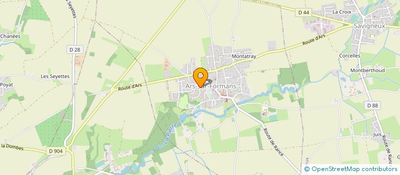 localisation de l'entreprise MADAME MANON ROGNARD  ARS-SUR-FORMANS