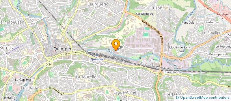 localisation de l'entreprise MADAME MANON SIROT  QUIMPER