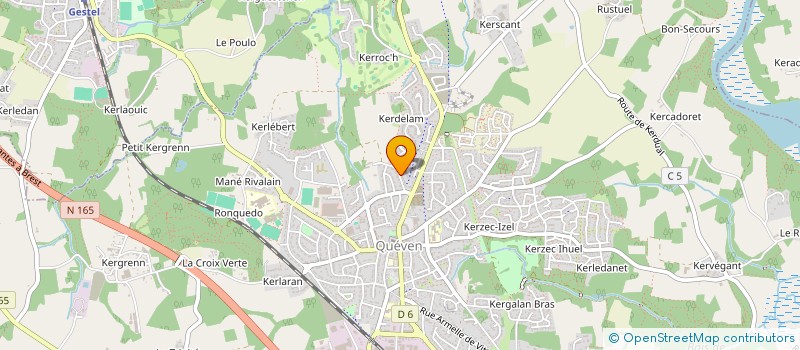 localisation de l'entreprise MADAME MANON TRAVERS  QUEVEN